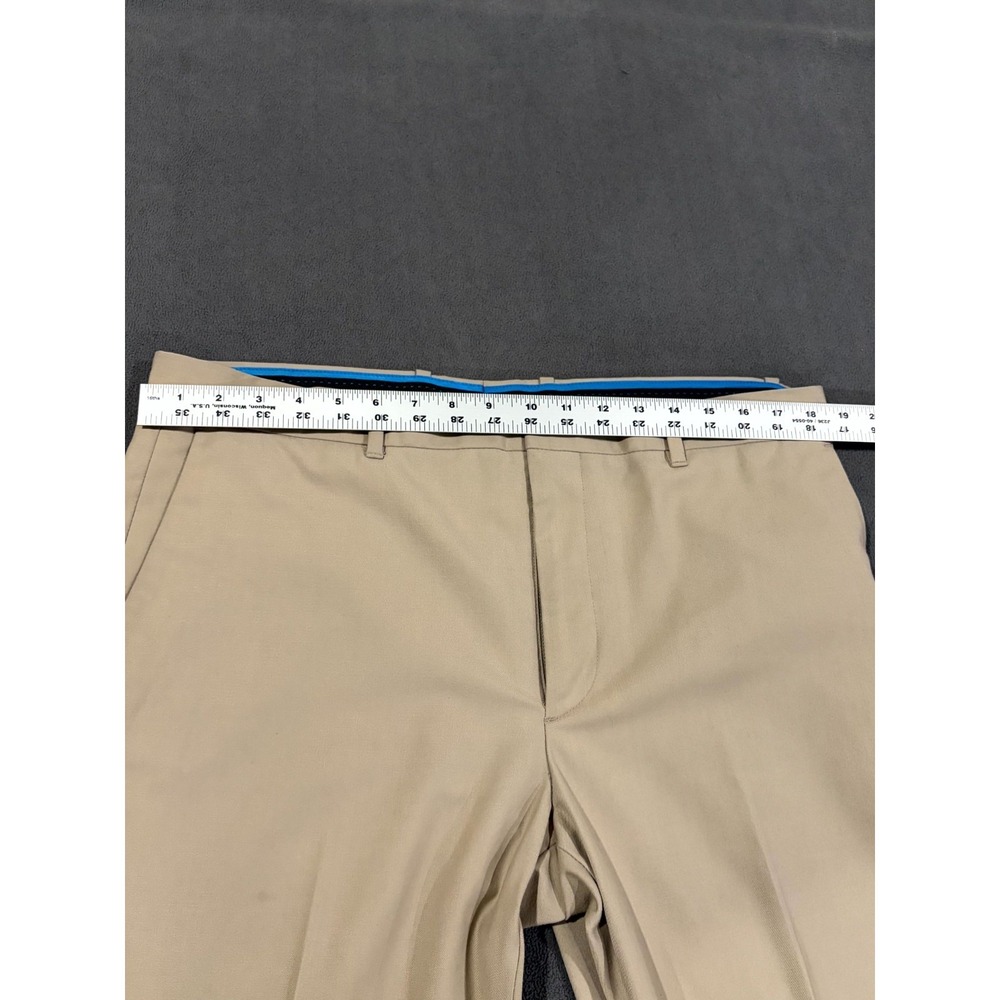 Axist Chino Pants Men 36x30 Beige Flat Front Mid Rise Straight Leg Slash Pockets - Picture 9 of 16